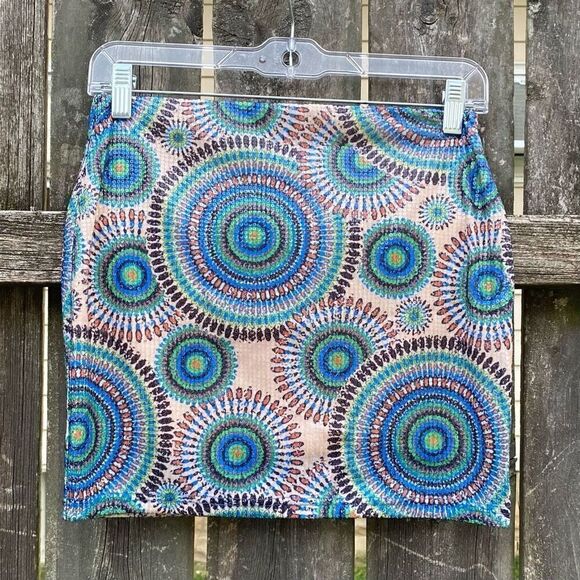 Cecico Y2K Sequin Circle Print Mini Skirt | S - Picture 1 of 4